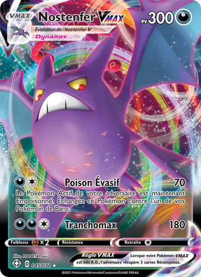Image de la carte Pokemon Nostenfer VMAX 045/72