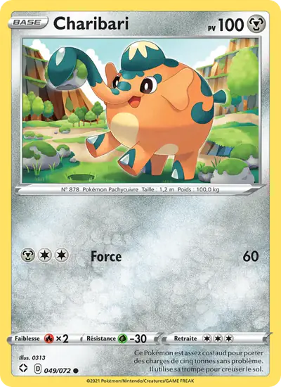 Image de la carte Pokemon Charibari 049/72