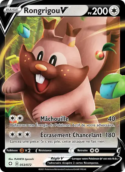 Image de la carte Pokemon Rongrigou V 053/72