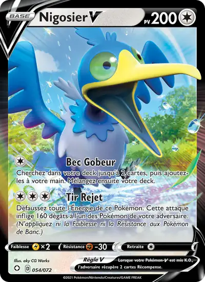 Image de la carte Pokemon Nigosier V 054/72