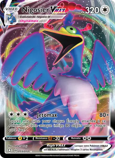 Image de la carte Pokemon Nigosier VMAX 055/72