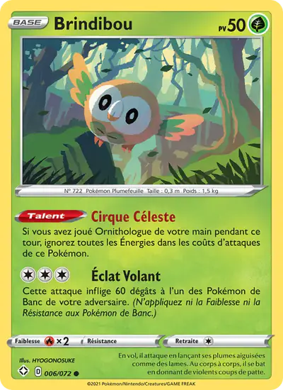 Image de la carte Pokemon Brindibou 006/72