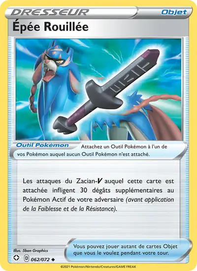 Image de la carte Pokemon Épée Rouillée 062/72
