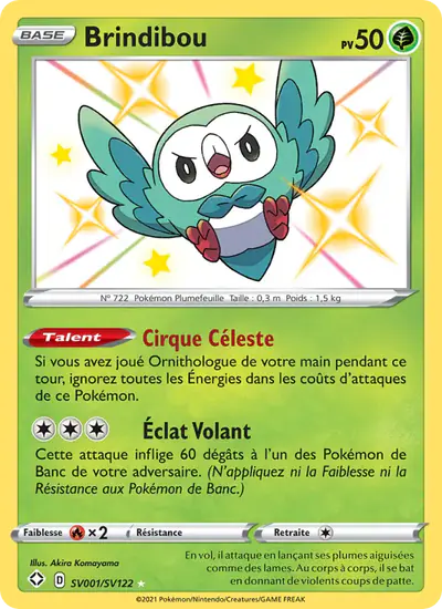 Image de la carte Pokemon Brindibou SV001/72