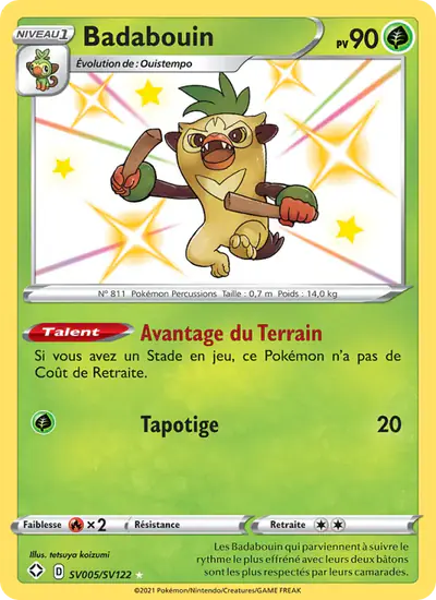 Image de la carte Pokemon Badabouin SV005/72