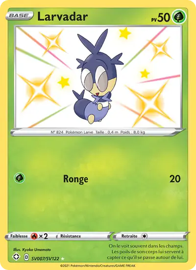 Image de la carte Pokemon Larvadar SV007/72