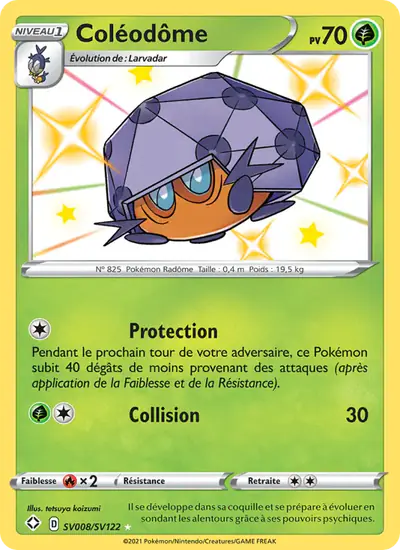 Image de la carte Pokemon Coléodôme SV008/72