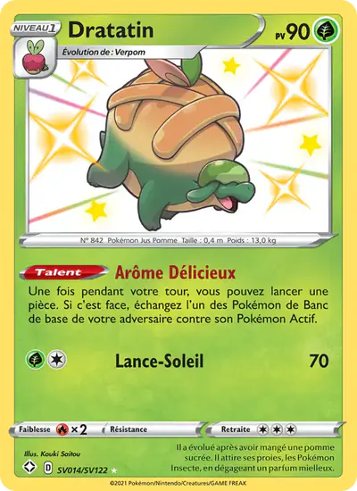 Image de la carte Pokemon Dratatin SV014/72