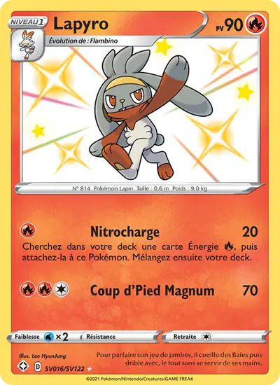 Image de la carte Pokemon Lapyro SV016/72