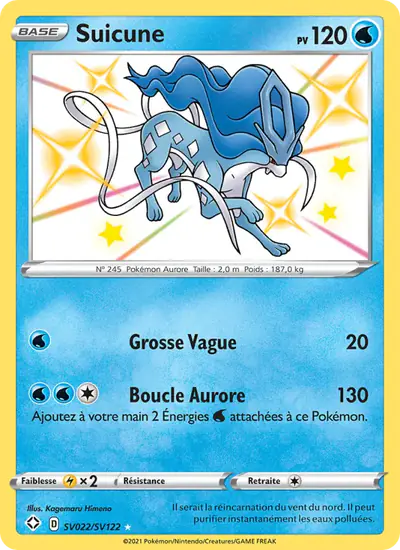 Image de la carte Pokemon Suicune SV022/72