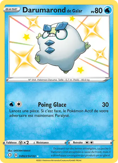 Image de la carte Pokemon Darumarond de Galar SV023/72