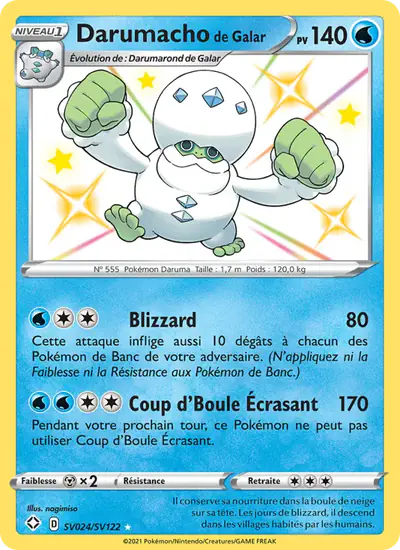 Image de la carte Pokemon Darumacho de Galar SV024/72