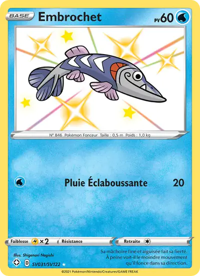 Image de la carte Pokemon Embrochet SV031/72