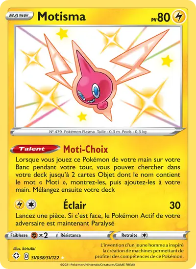 Image de la carte Pokemon Motisma SV038/72