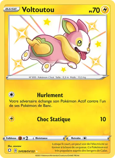Image de la carte Pokemon Voltoutou SV039/72