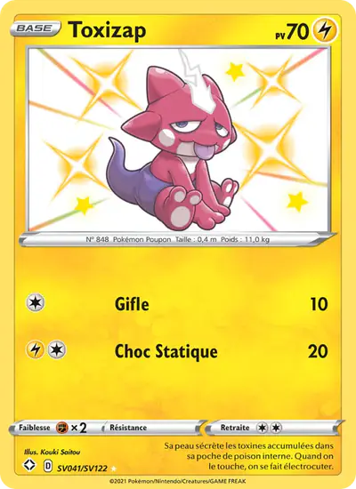 Image de la carte Pokemon Toxizap SV041/72