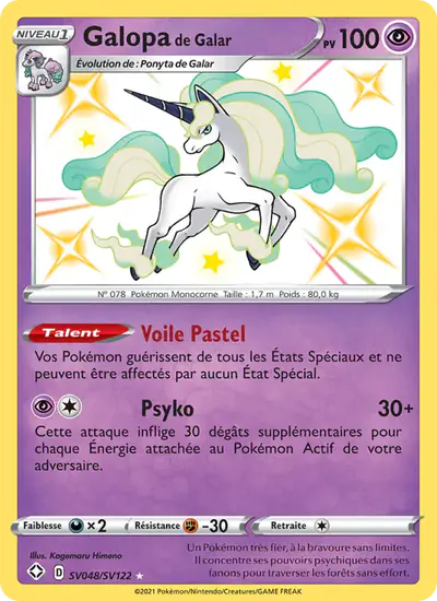Image de la carte Pokemon Galopa de Galar SV048/72