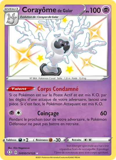 Image de la carte Pokemon Corayôme de Galar SV050/72