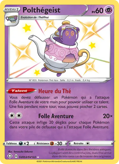 Image de la carte Pokemon Polthégeist SV053/72