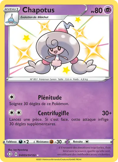 Image de la carte Pokemon Chapotus SV055/72