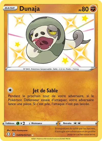 Image de la carte Pokemon Dunaja SV070/72