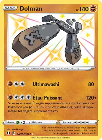 Image de la carte Pokemon Dolman SV075/72