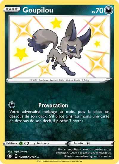 Image de la carte Pokemon Goupilou SV081/72