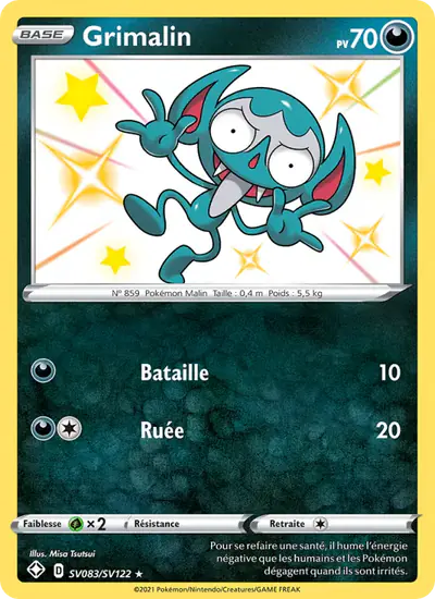 Image de la carte Pokemon Grimalin SV083/72