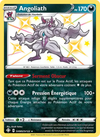 Image de la carte Pokemon Angoliath SV085/72
