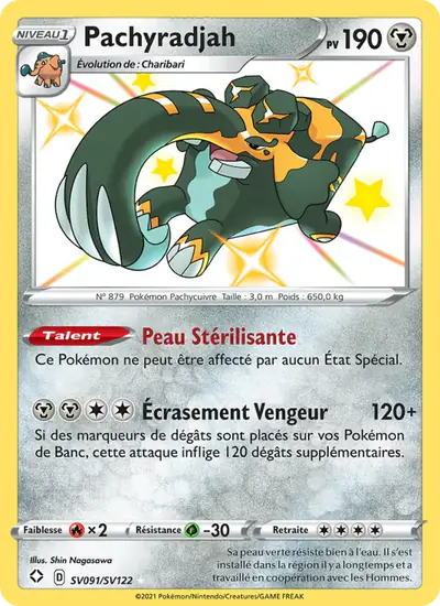 Image de la carte Pokemon Pachyradjah SV091/72