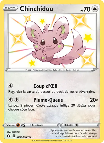 Image de la carte Pokemon Chinchidou SV093/72
