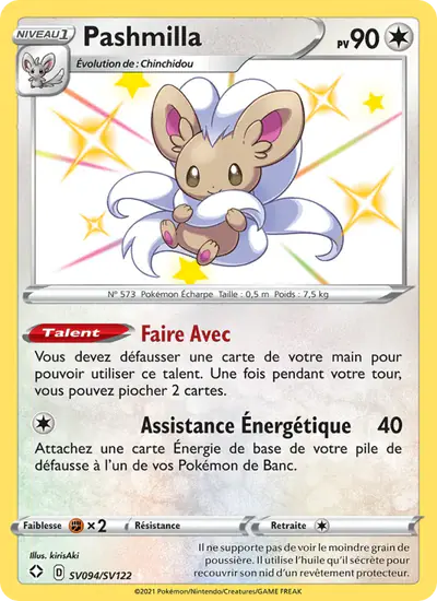 Image de la carte Pokemon Pashmilla SV094/72