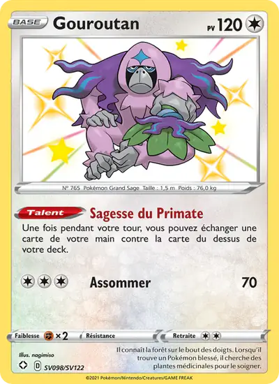 Image de la carte Pokemon Gouroutan SV098/72