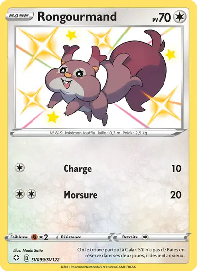 Image de la carte Pokemon Rongourmand SV099/72