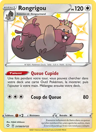 Image de la carte Pokemon Rongrigou SV100/72