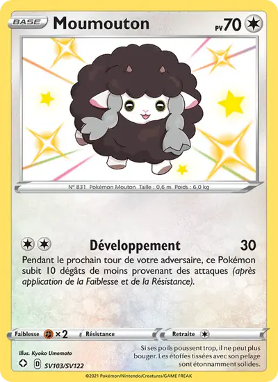 Image de la carte Pokemon Moumouton SV103/72