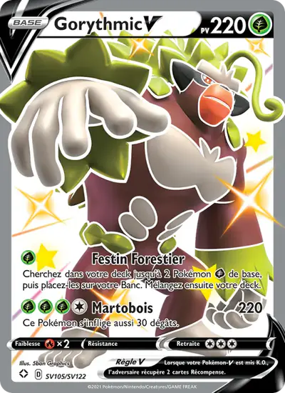 Image de la carte Pokemon Gorythmic V SV105/72