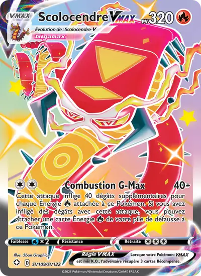 Image de la carte Pokemon Scolocendre VMAX SV109/72