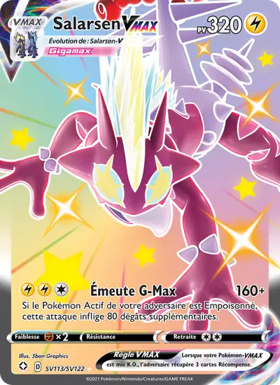 Image de la carte Pokemon Salarsen VMAX SV113/72