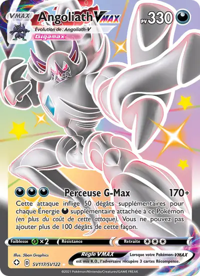 Image de la carte Pokemon Angoliath VMAX SV117/72