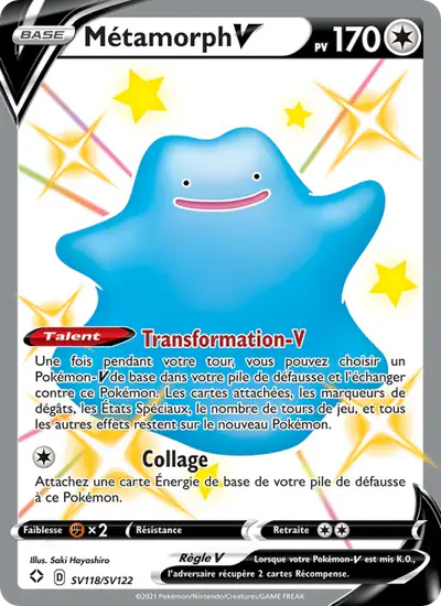 Image de la carte Pokemon Métamorph V SV118/72