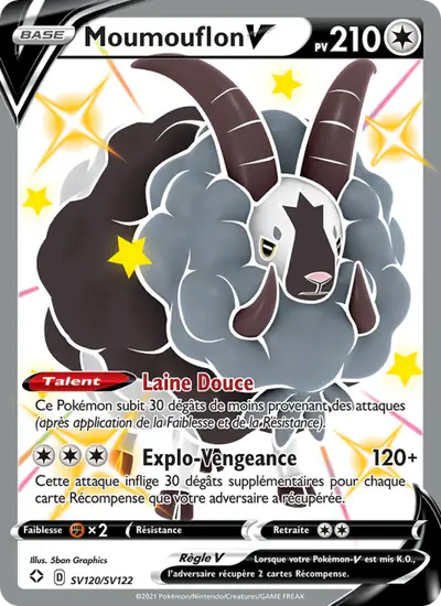 Image de la carte Pokemon Moumouflon V SV120/72