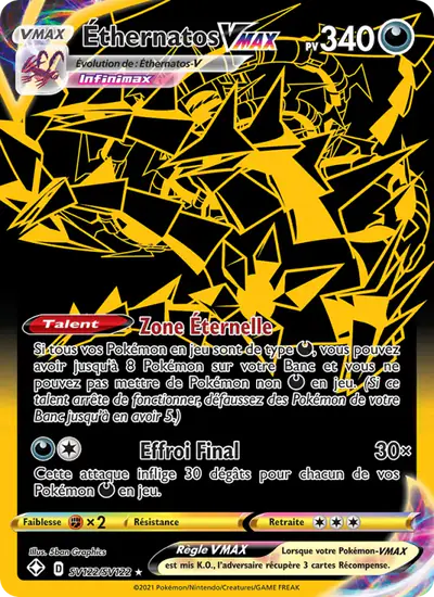 Image de la carte Pokemon Éthernatos VMAX SV122/72