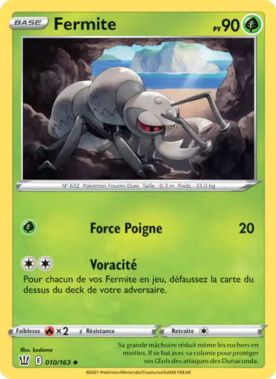 Image de la carte Pokemon Fermite 010/163