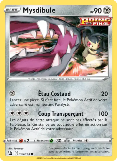 Image de la carte Pokemon Mysdibule 100/163