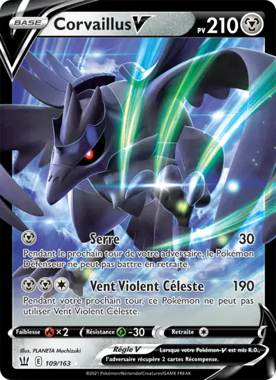 Image de la carte Pokemon Corvaillus V 109/163