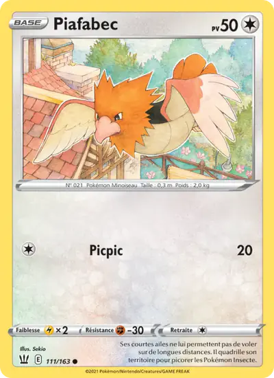 Image de la carte Pokemon Piafabec 111/163