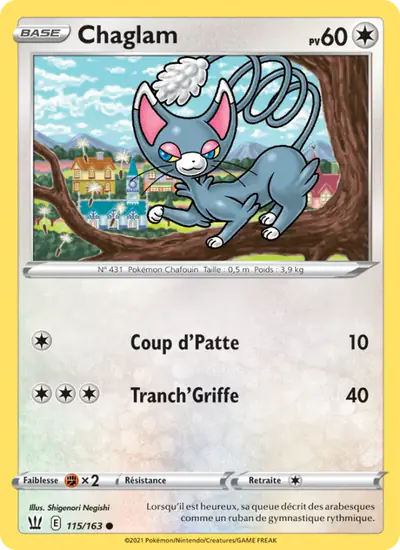 Image de la carte Pokemon Chaglam 115/163