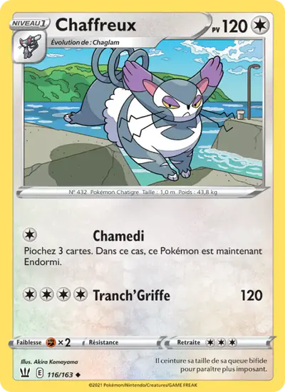 Image de la carte Pokemon Chaffreux 116/163