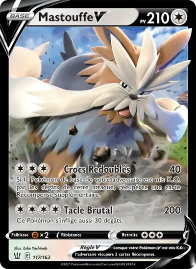 Image de la carte Pokemon Mastouffe V 117/163